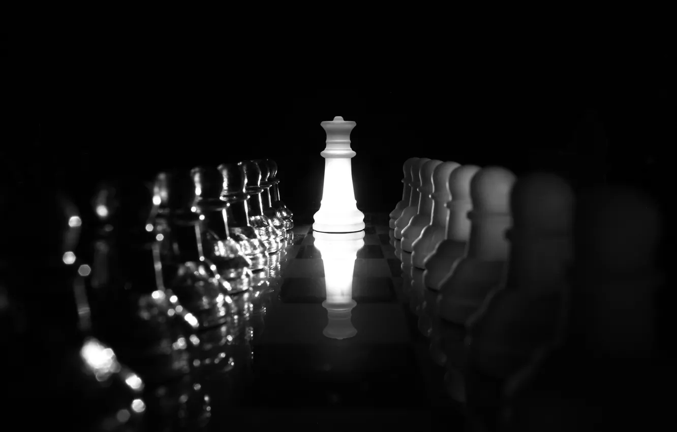 Photo wallpaper chess, figure, Queen’s Gambit