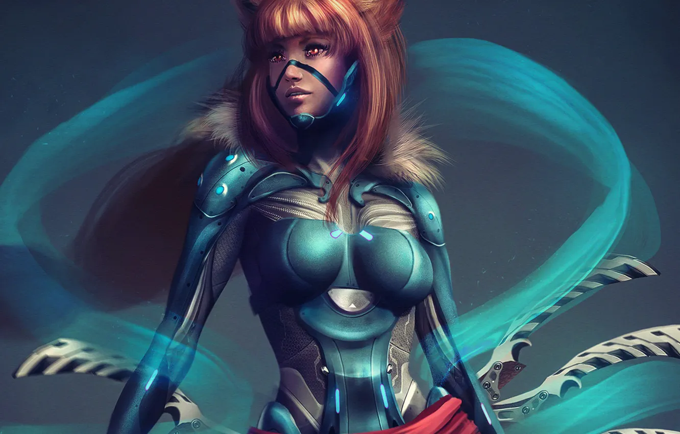 Photo wallpaper girl, costume, ears, art, Rin