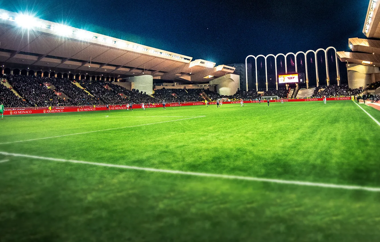 Photo wallpaper wallpaper, game, stadium, football, Match, Sport, players, AS Monaco FC