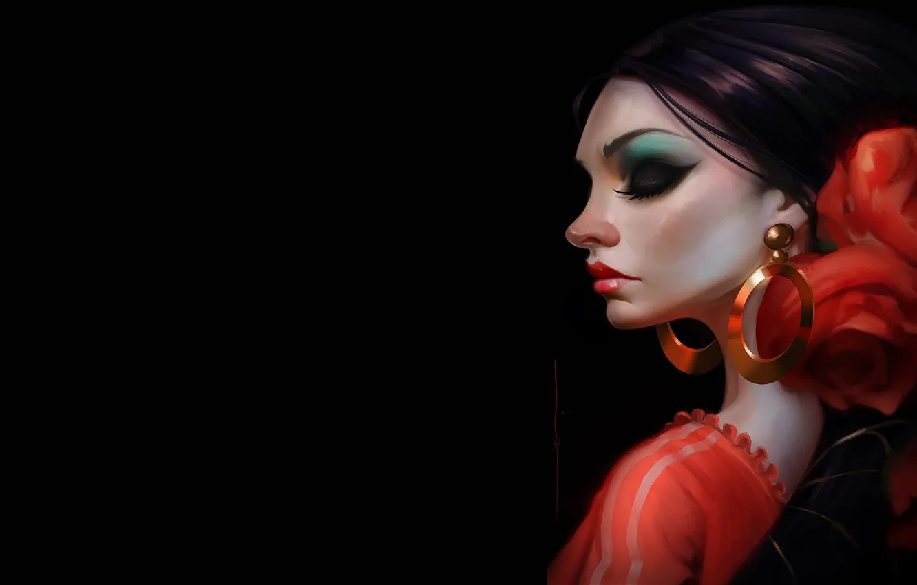 Photo wallpaper girl, art, dancer, Rocio Flamenco, Daniel Orive