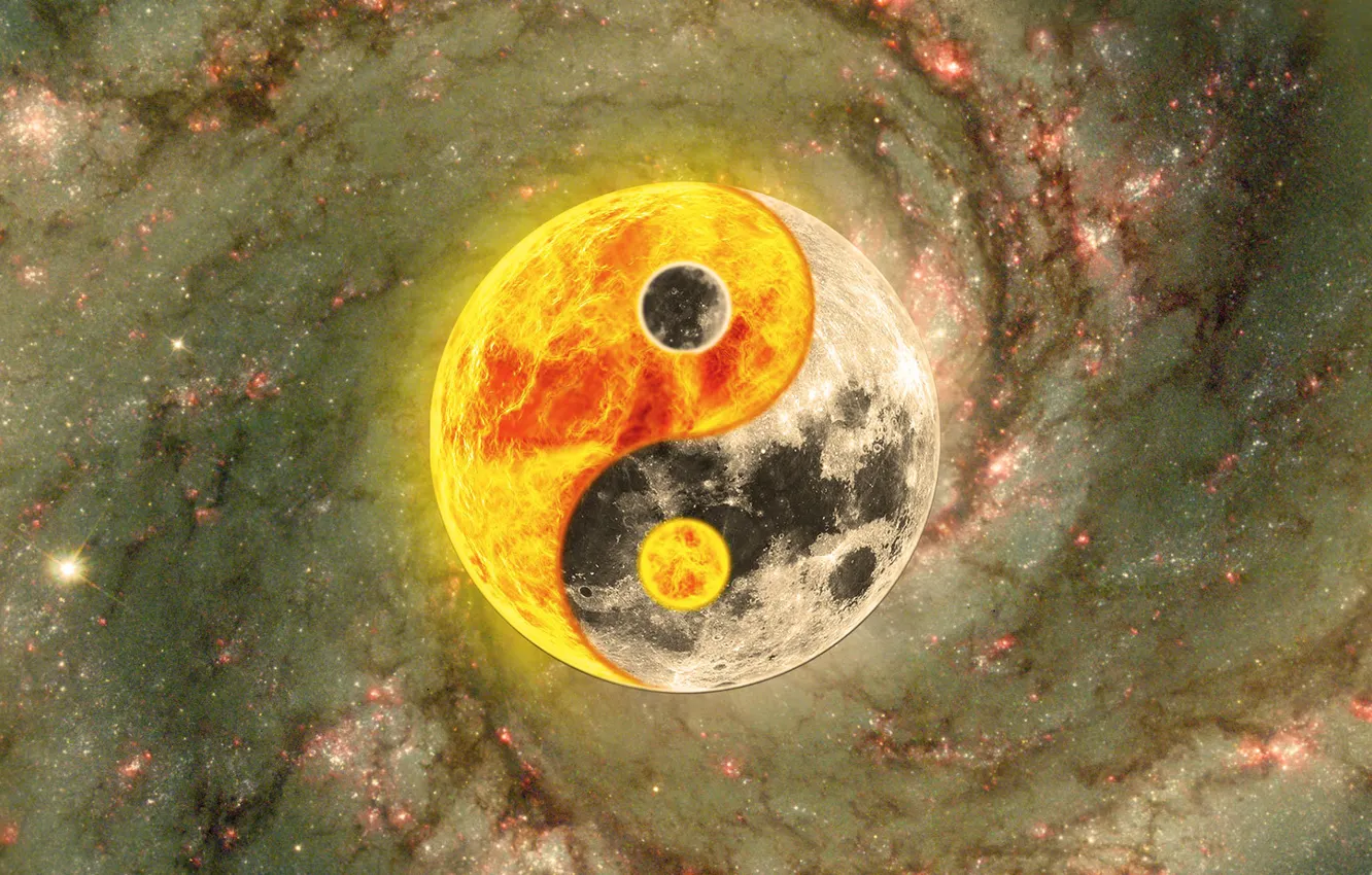 Photo wallpaper background, symbol, harmony, Yin-Yang