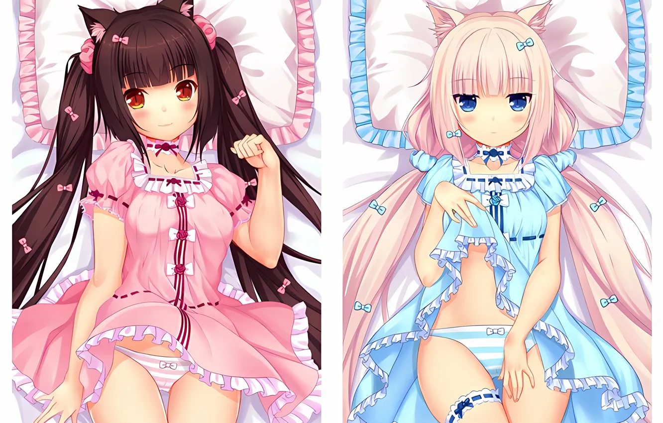 Photo wallpaper sexy, lingerie, Cameltoe, panties, long hair, dress, girls, brown hair