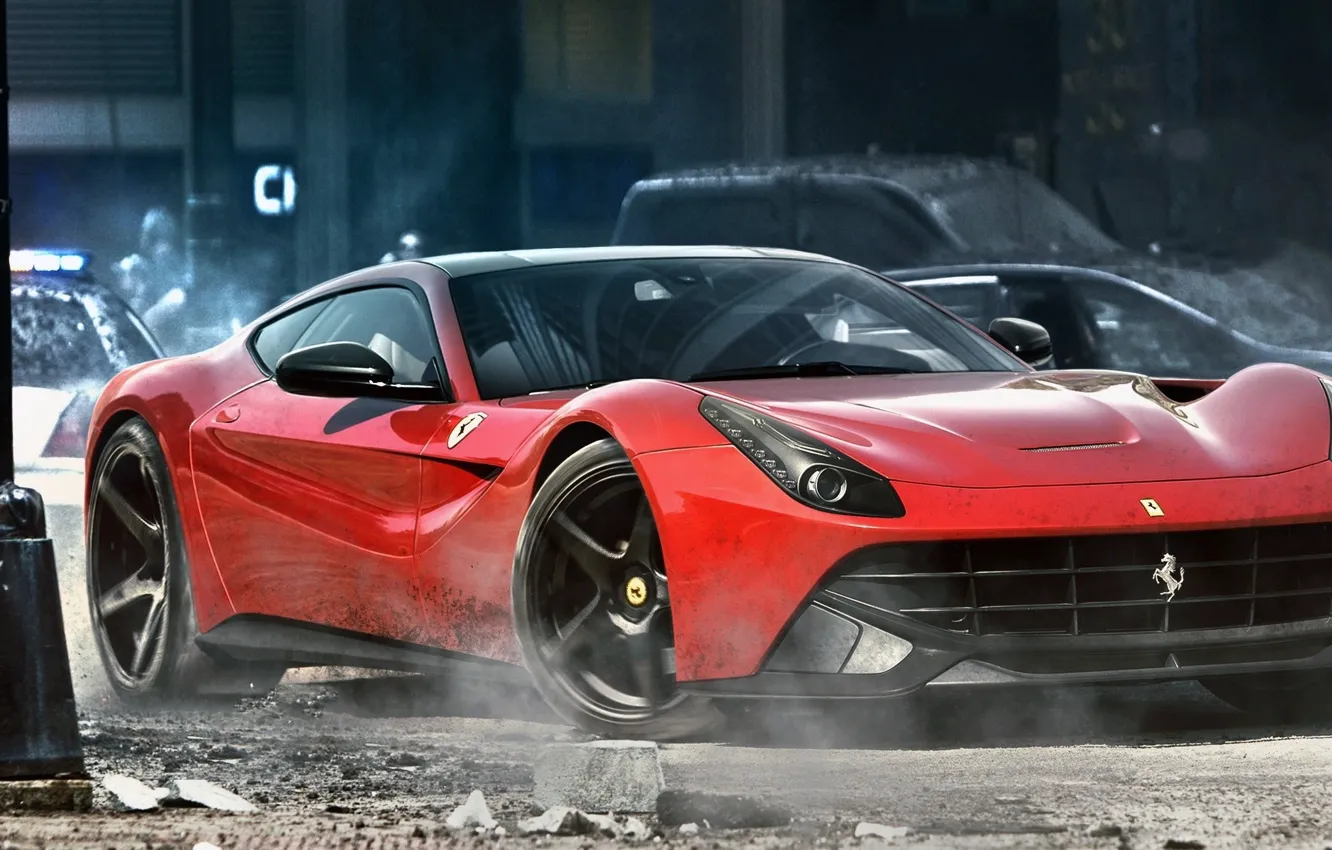 Photo wallpaper red, Berlinetta, the ferrari f12, The Italian supercar