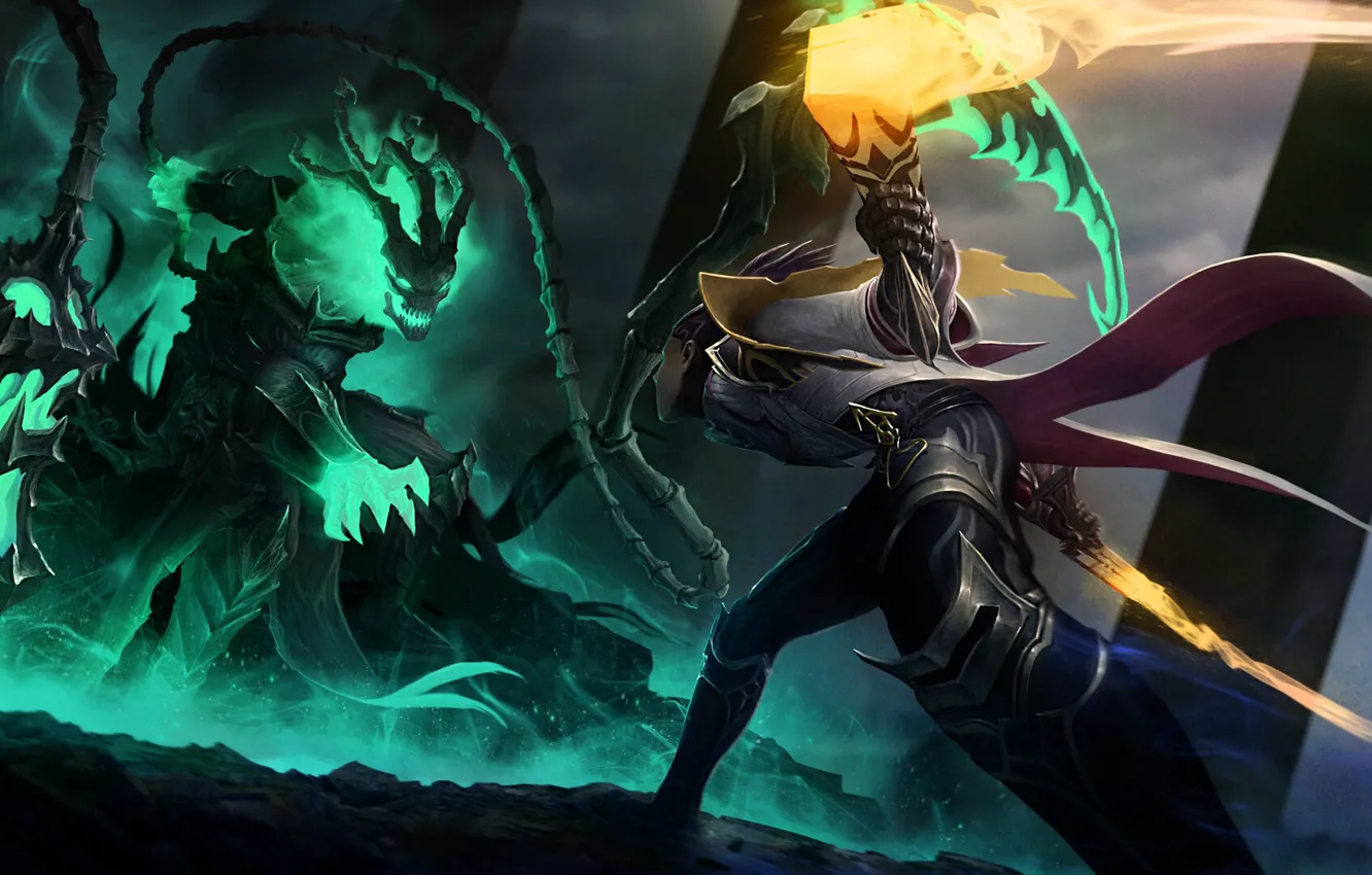 Photo wallpaper League of Legends, Lucian, Thresh