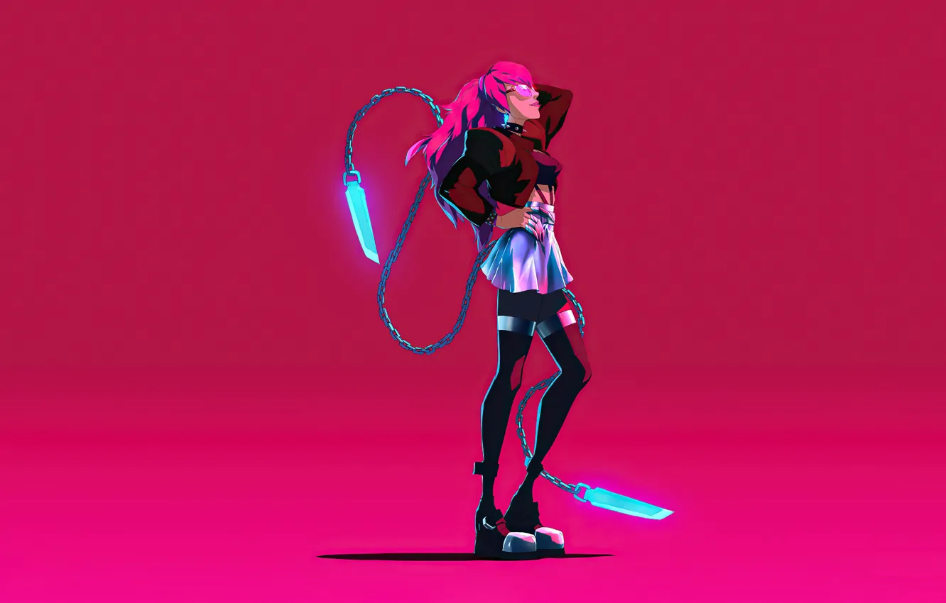 Photo wallpaper girl, Neon, League of Legends, League Of Legends, Evelynn, Evelynn, the character in the game, …