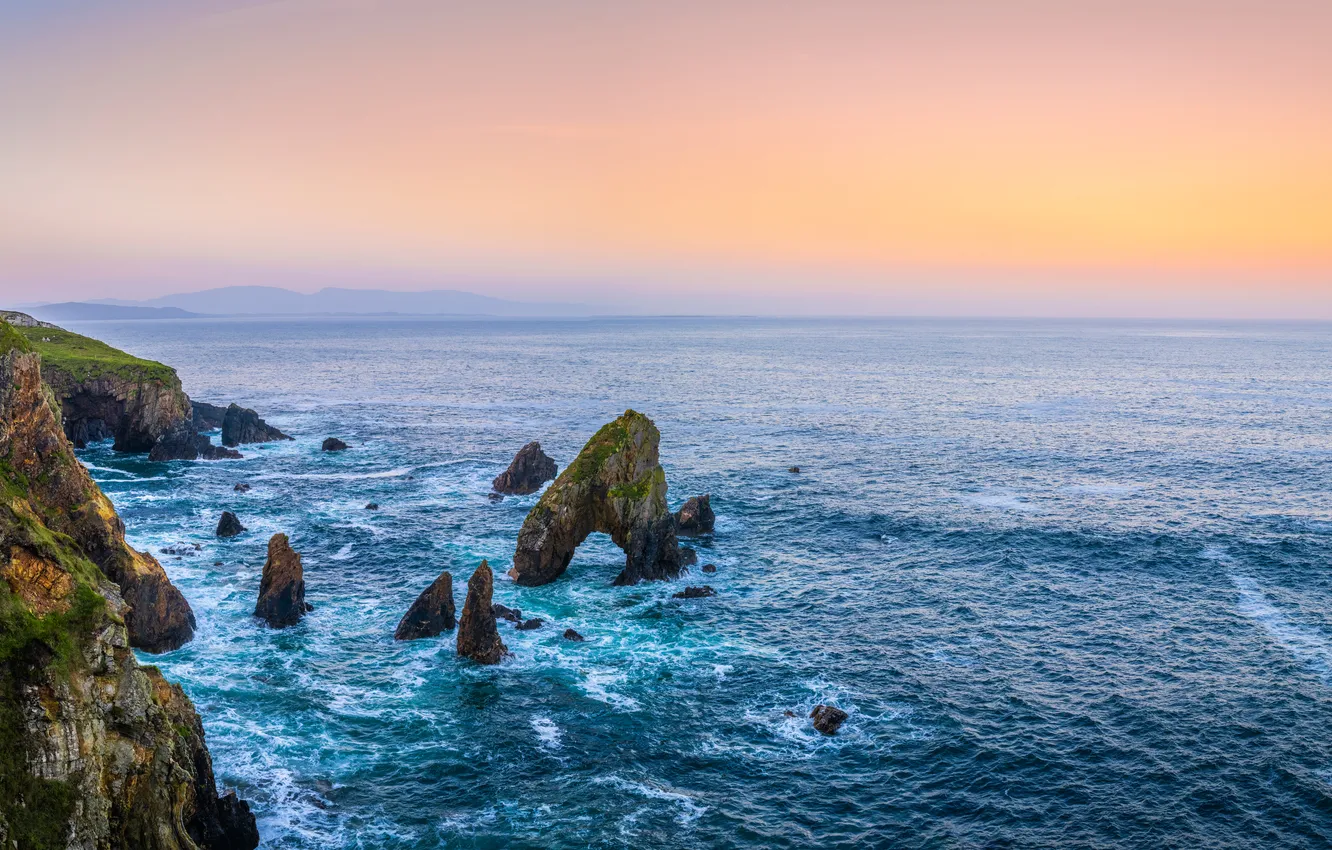 Photo wallpaper sea, rocks, coast, Ireland