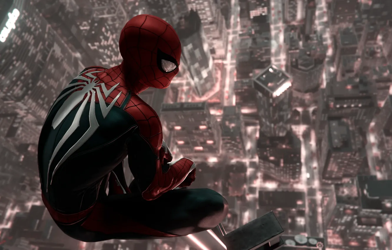 Photo wallpaper New York, Game, Peter Parker, Spider Man, PS4, Marvel's
