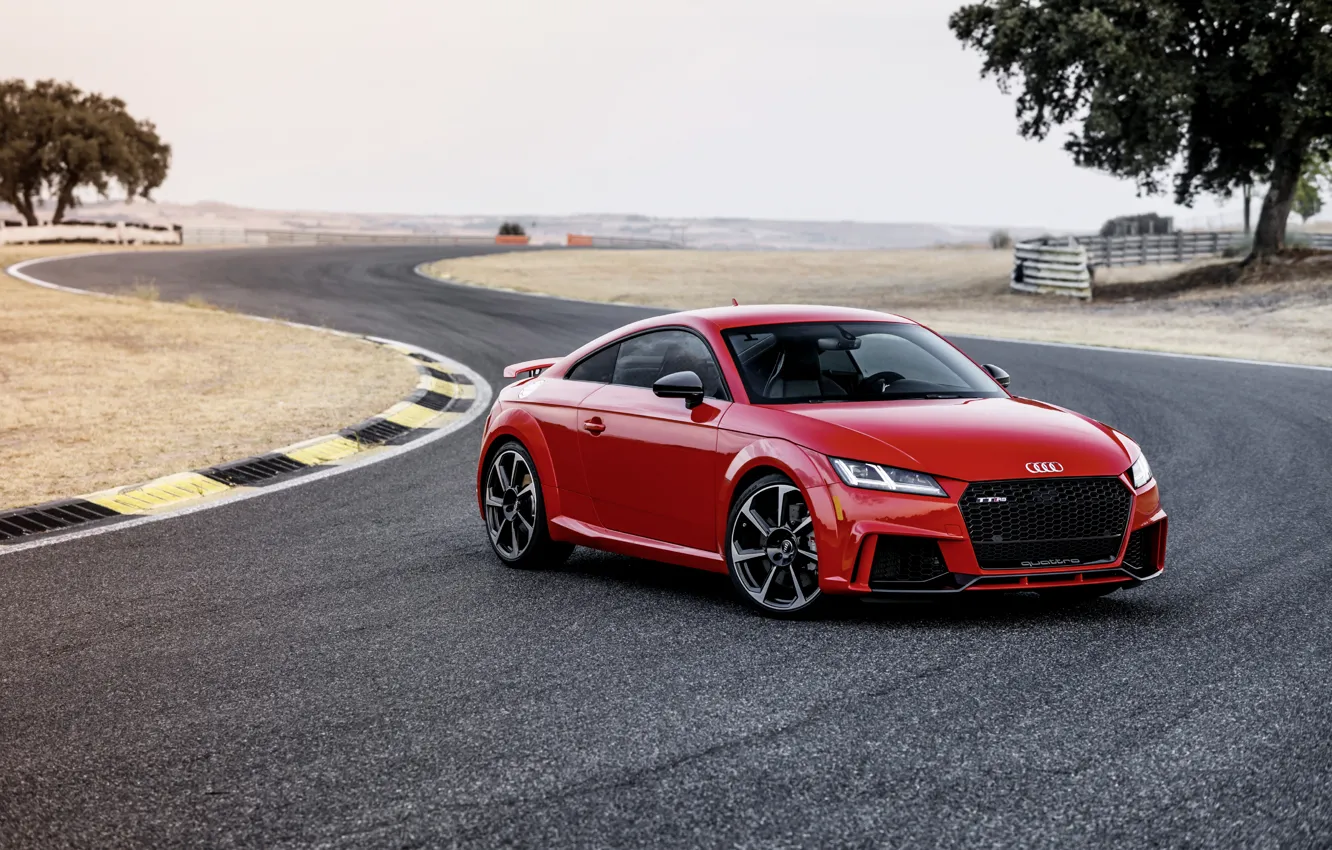 Photo wallpaper Audi, German, Red, 2018, Track, RS, TT