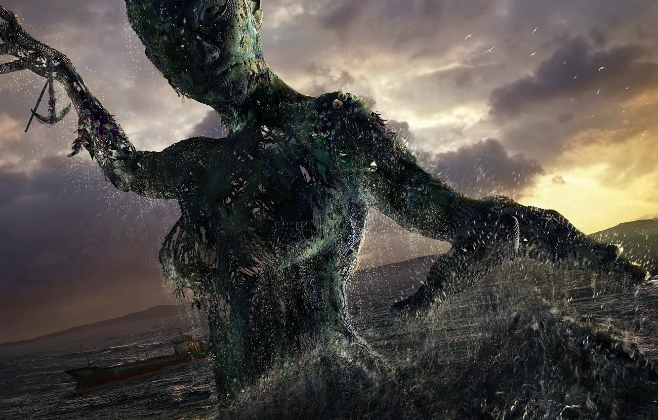 Photo wallpaper girl, sea, Artargatis