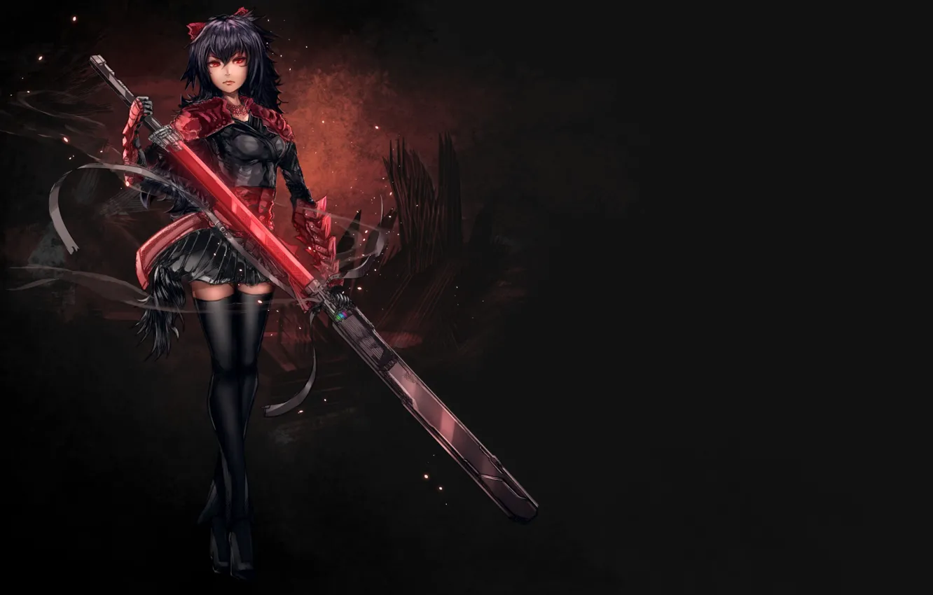 Photo wallpaper girl, weapons, sword, anime, art, RWBY