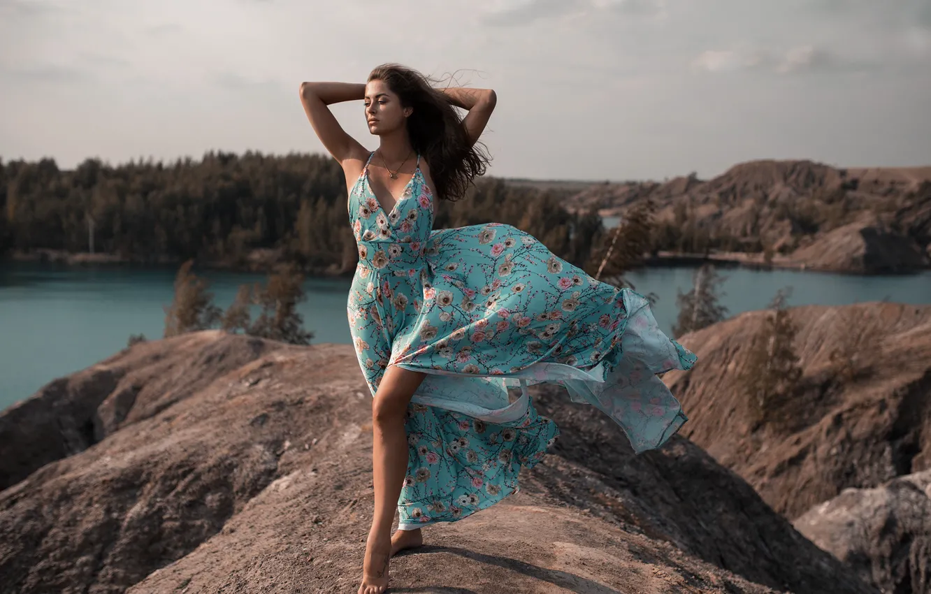 Photo wallpaper Girl, dress, Ilya Baranov