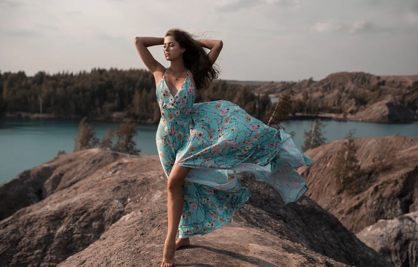 Photo wallpaper girl, dress, Ilya Baranov
