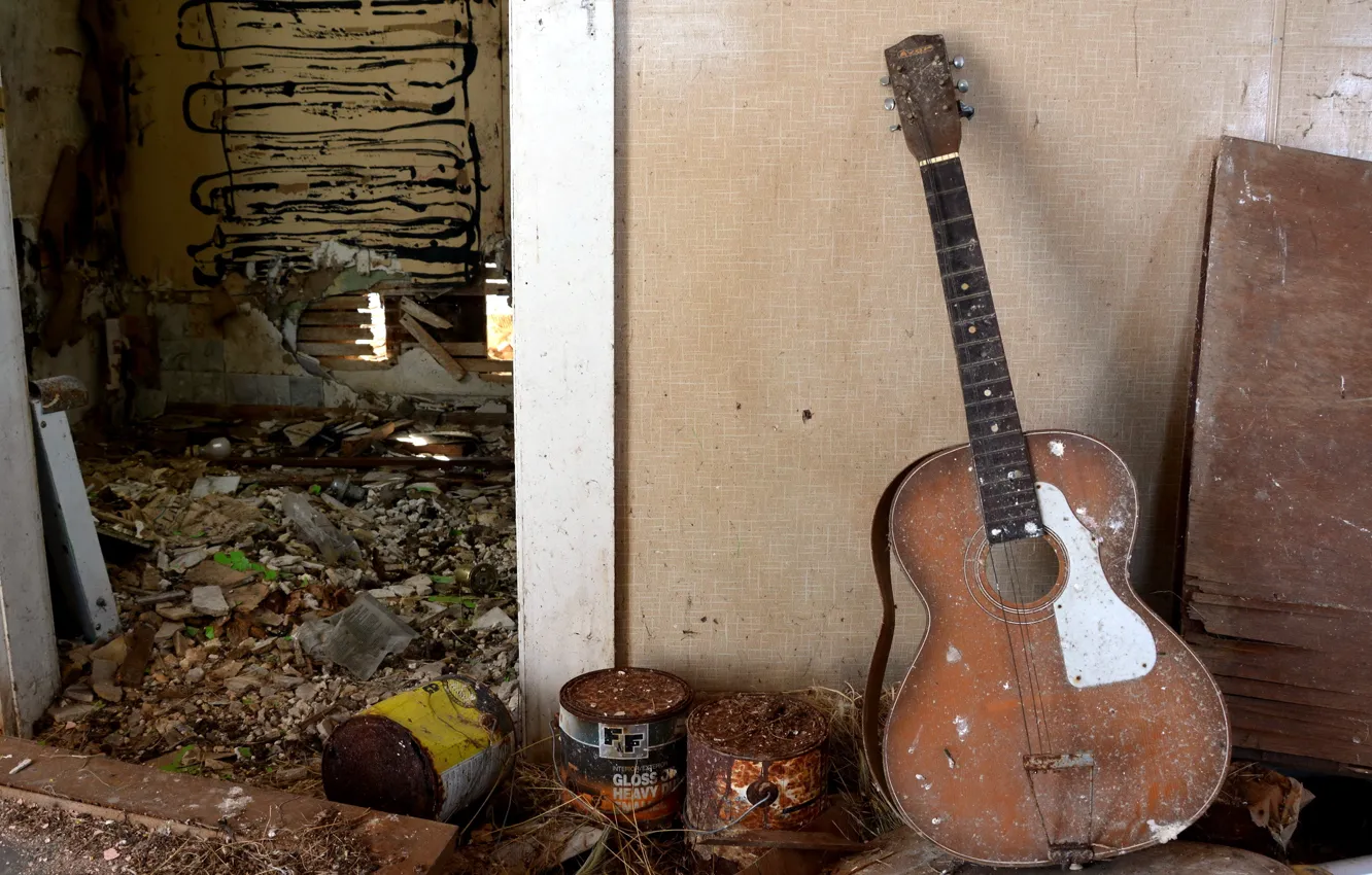 Photo wallpaper music, background, guitar