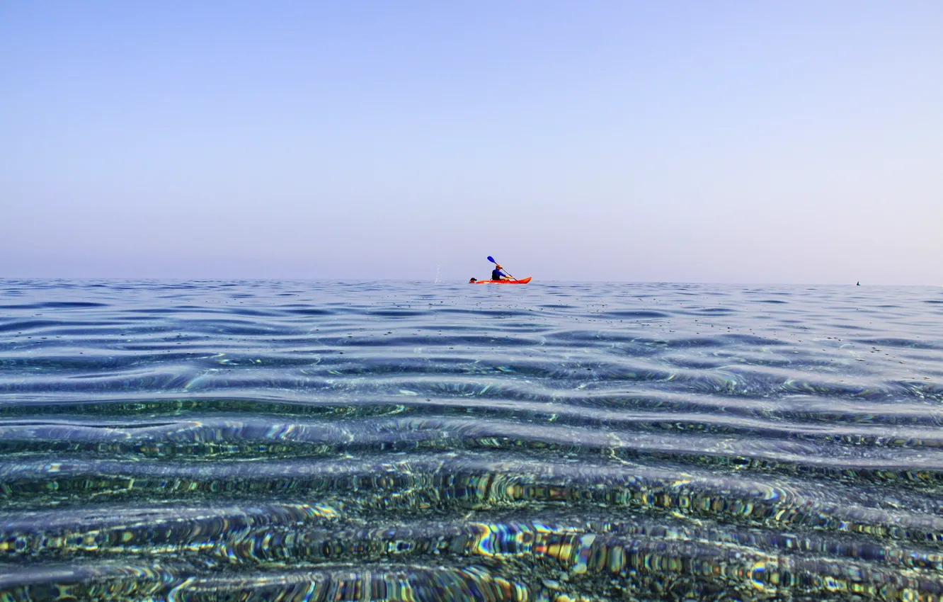 Photo wallpaper sea, sport, boat