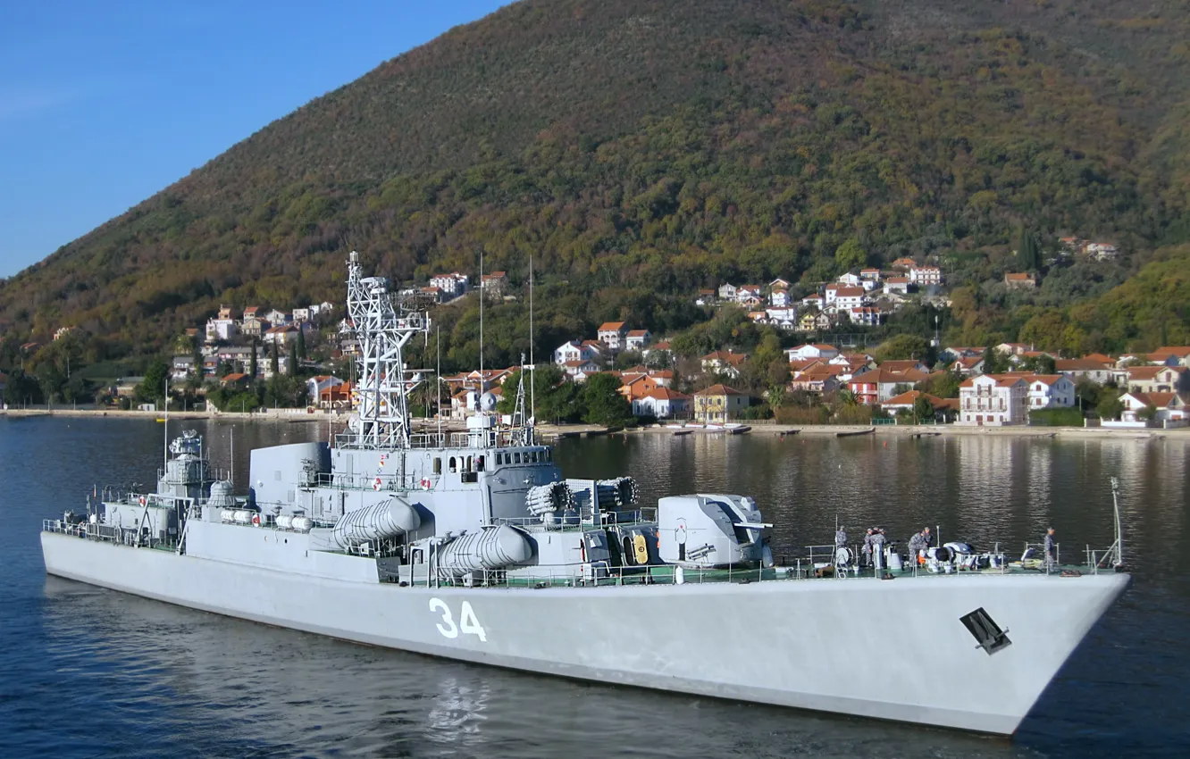 Photo wallpaper frigate, Dick, Montenegro Navy