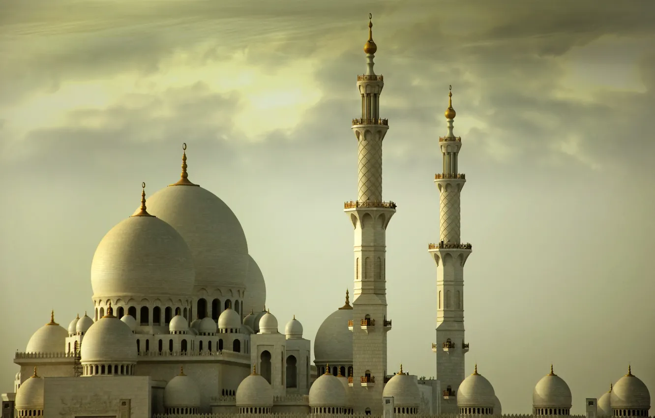 Photo wallpaper landscape, the city, East, mosque