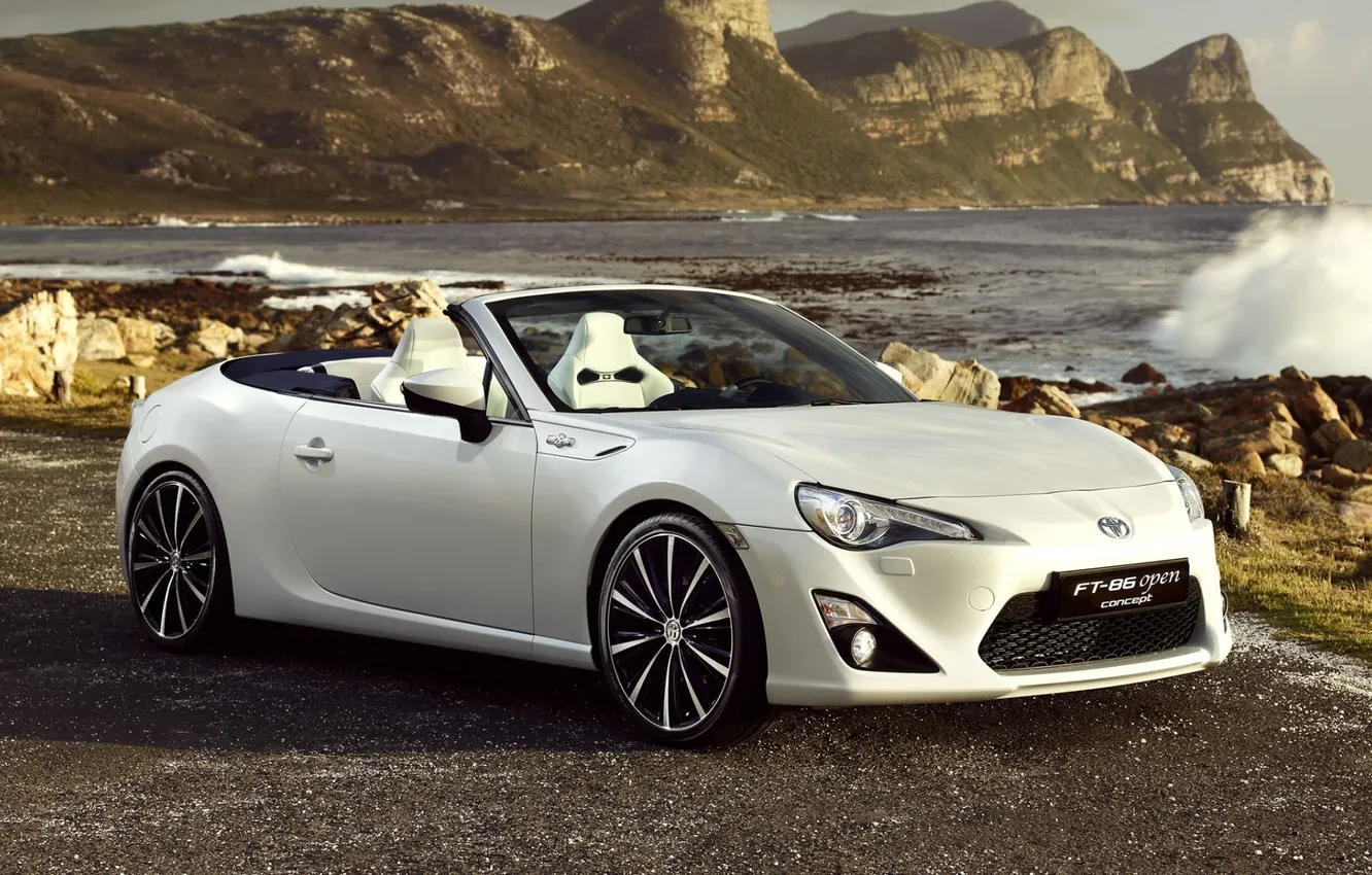 Photo wallpaper Concept, shore, convertible, FT-86, Toyota, the front, Toyota, Open