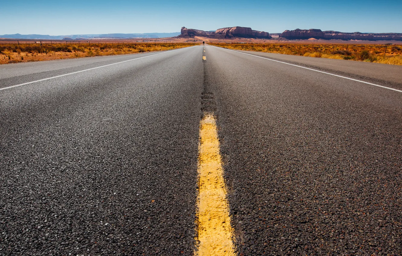 Photo wallpaper road, nature, valley