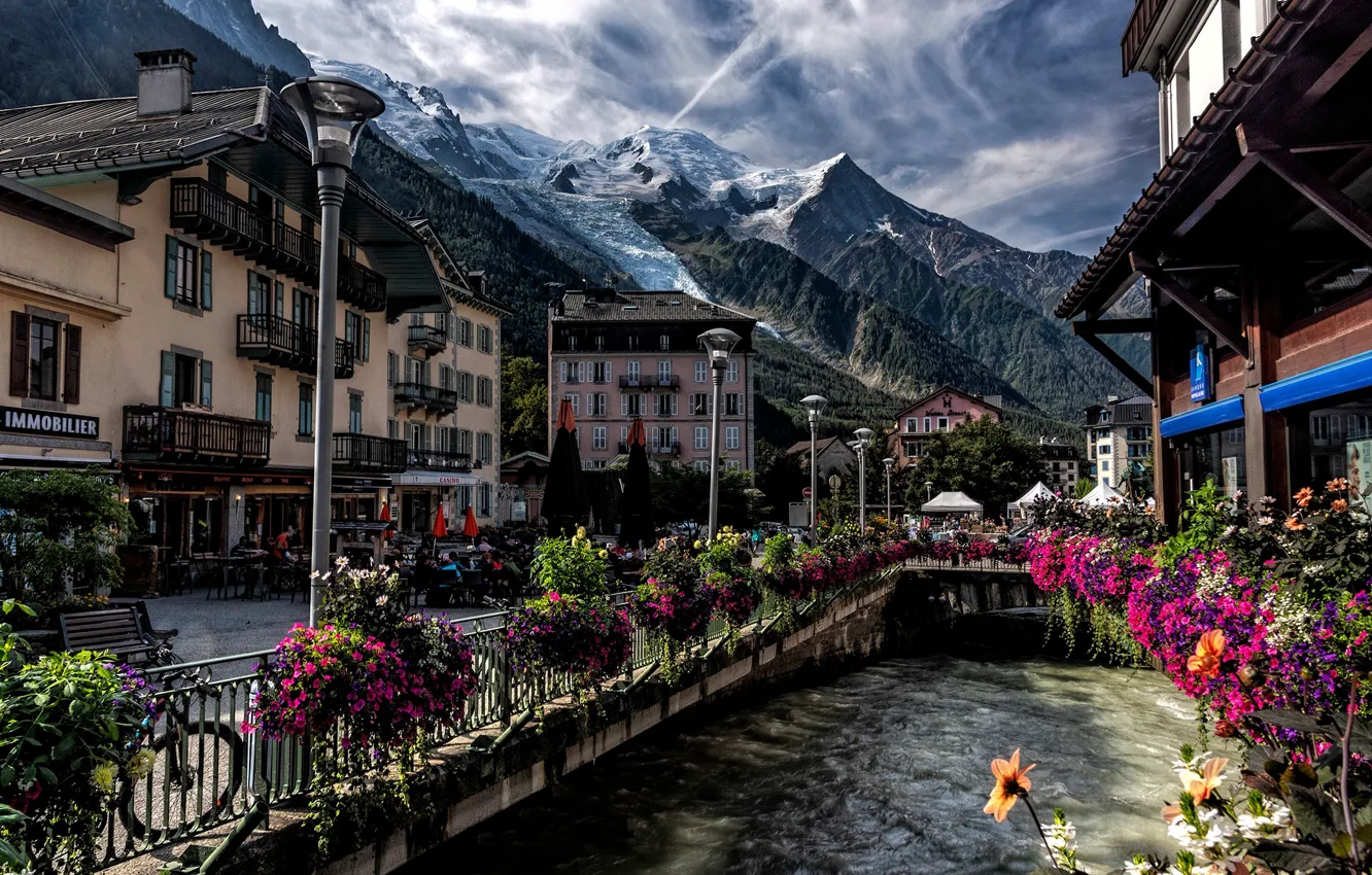 Photo wallpaper mountains, France, Chamonix