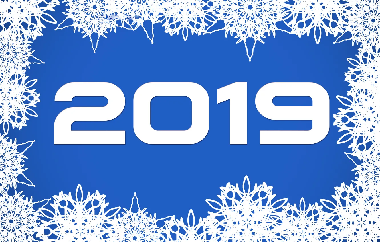 Photo wallpaper blue, background, patterns, New year, 2019