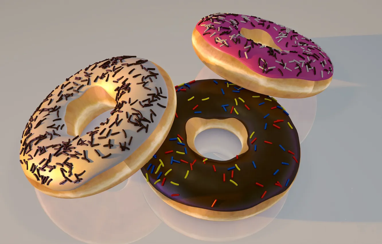 Photo wallpaper sweets, donuts, cakes