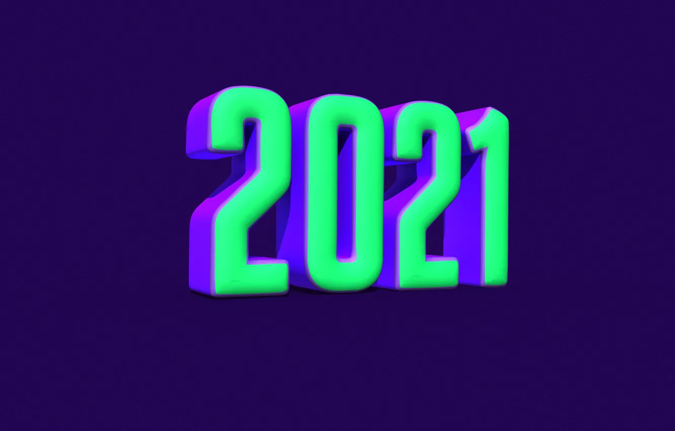 Photo wallpaper green, new year, render, 2021