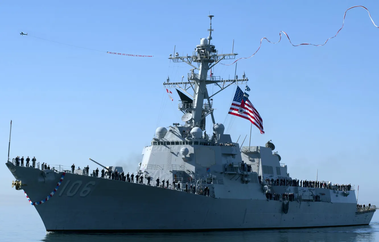 Photo wallpaper US NAVY, USS Stockdale, DDG-106, destroyer URO