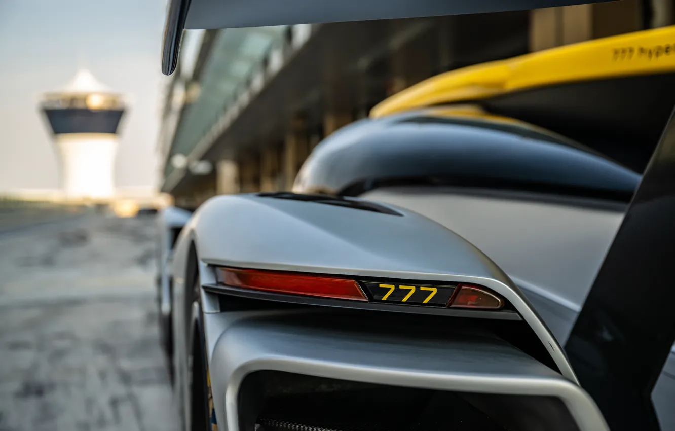 Photo wallpaper logo, 2023, taillights, 777 hypercar