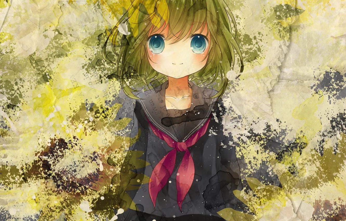 Photo wallpaper girl, paint, art, Vocaloid, Vocaloid, Gumi, hinanosuke