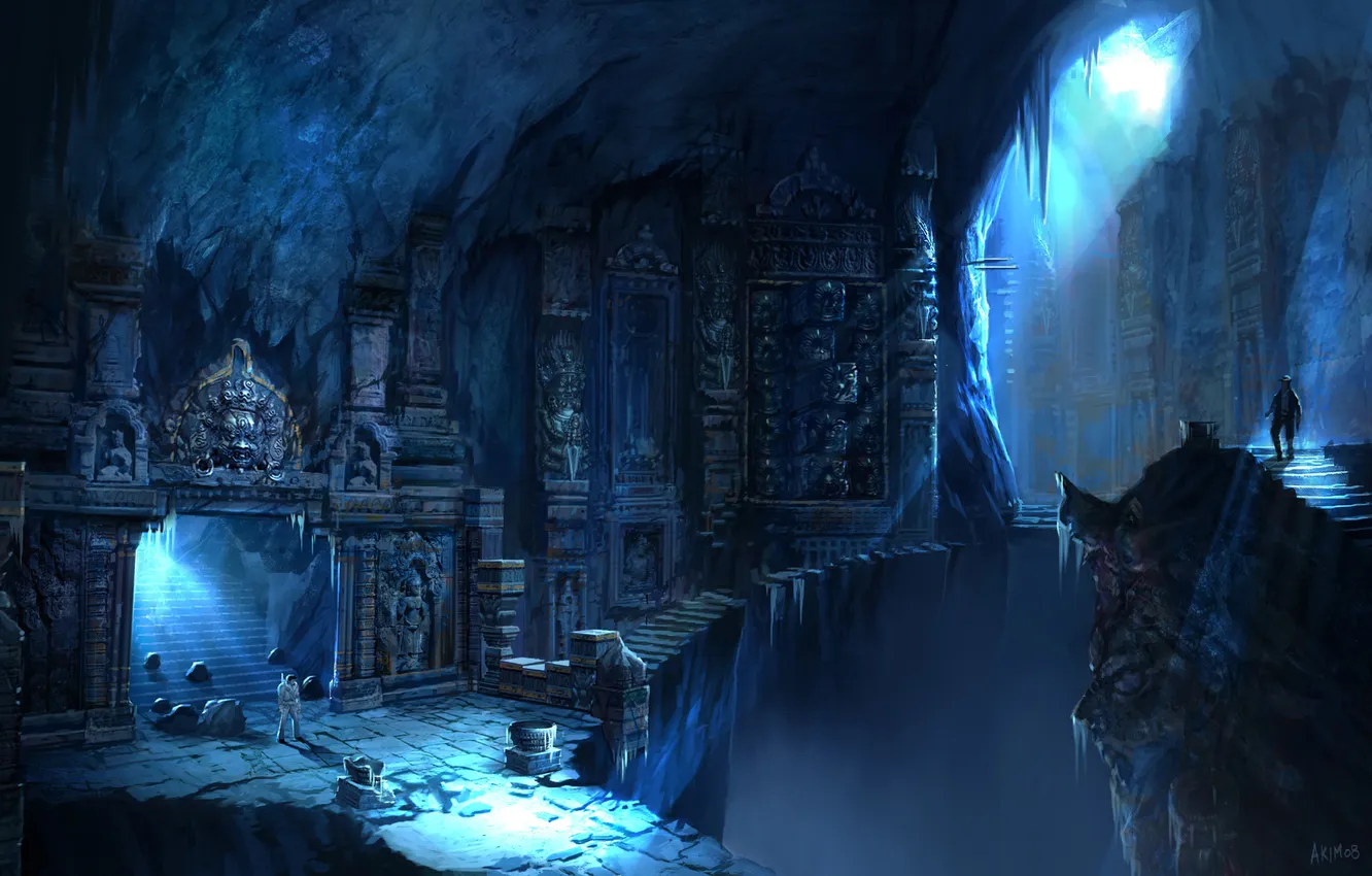 Photo wallpaper people, art, temple, cave, ruins, Uncharted 2: Among Thieves