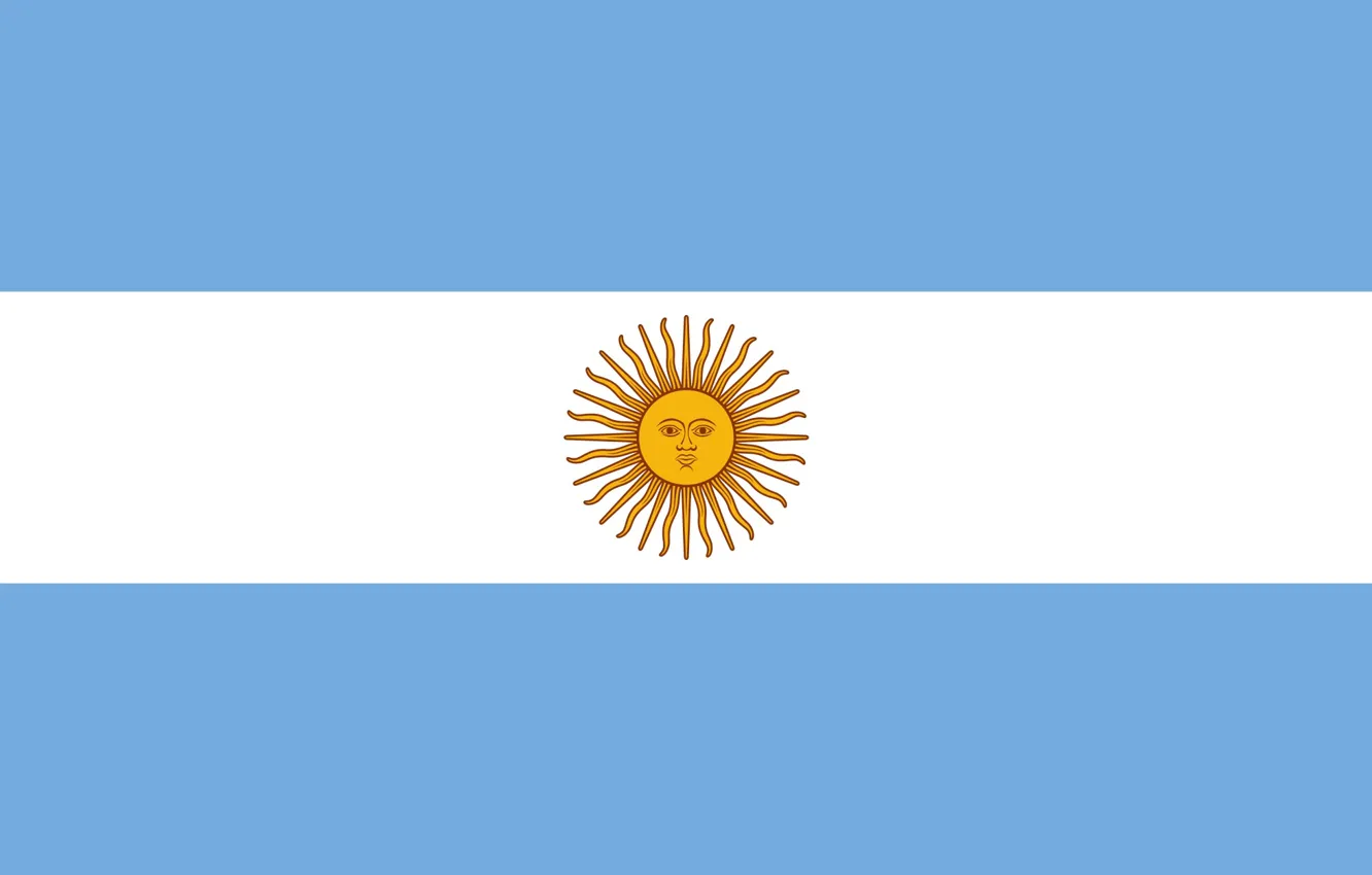 Photo wallpaper white, blue, Argentina, sun, flag