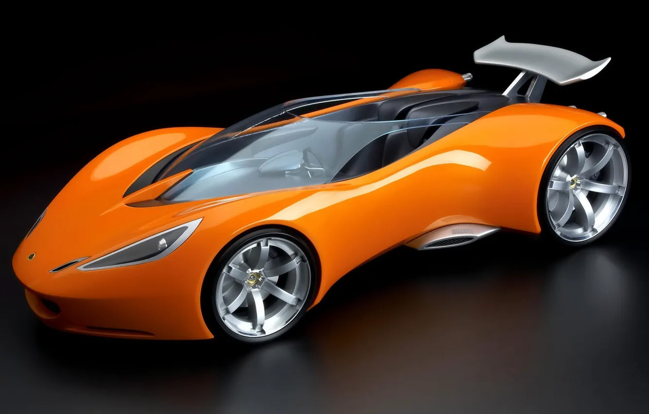 Photo wallpaper orange, Lotus, Roadster, the concept car, Hot wheels