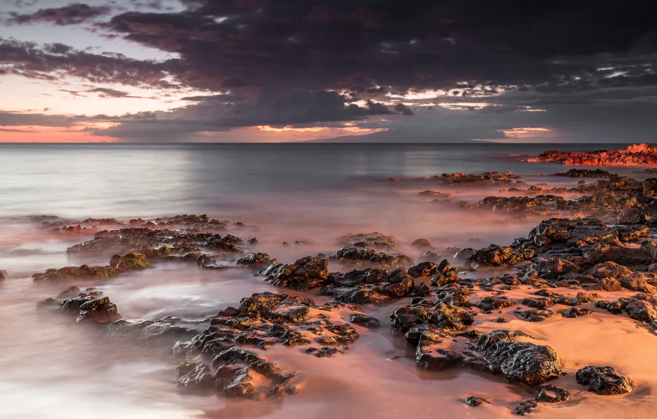 Photo wallpaper sea, landscape, United States, Hawaii, Këökea Ahupua'a, Kihei