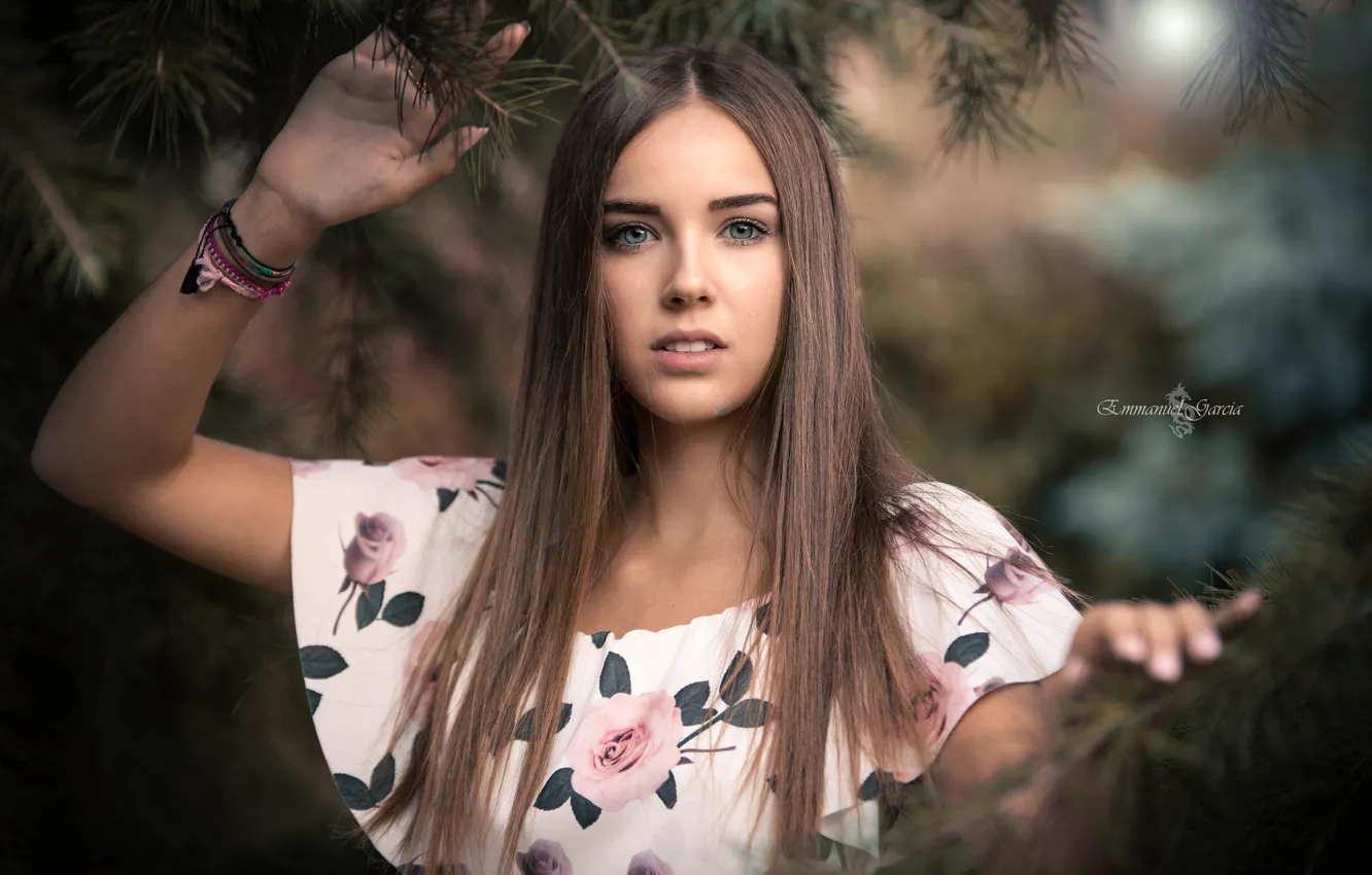 Photo wallpaper look, girl, model, brunette