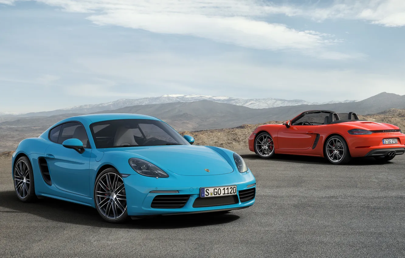 Photo wallpaper Porsche, Cayman, Porsche, Caiman, 718