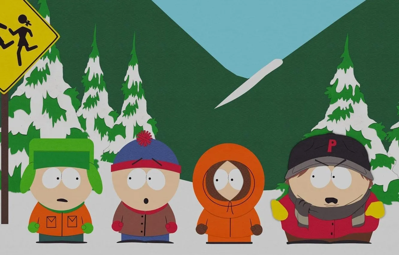 Photo wallpaper snow, cartoon, the series, South Park