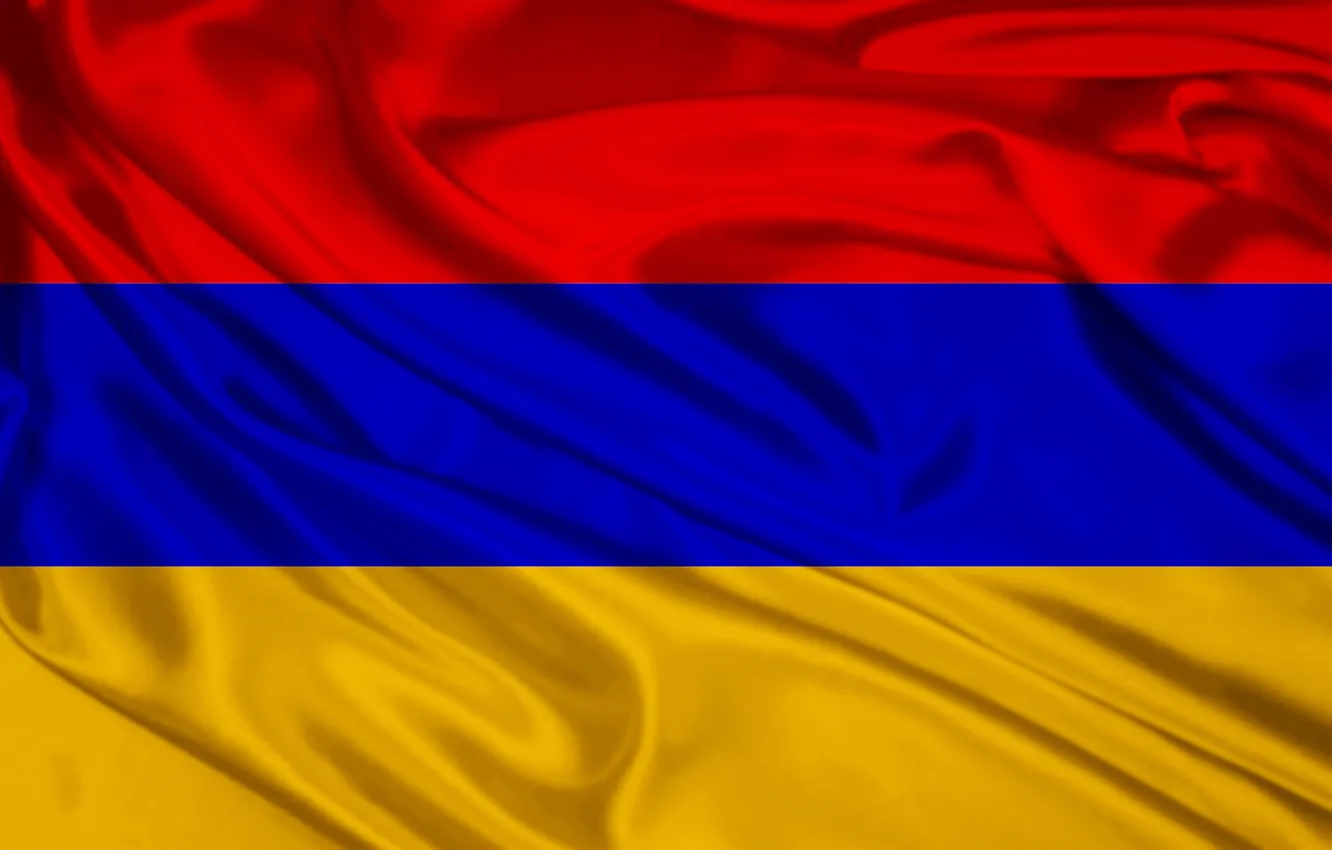 Photo wallpaper orange, blue, red, flag, Armenia