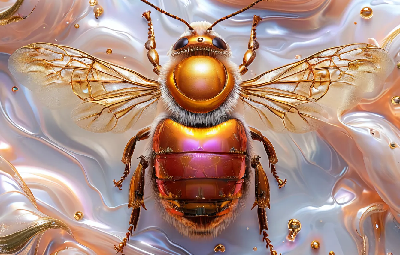 Photo wallpaper bumblebee, AI ART
