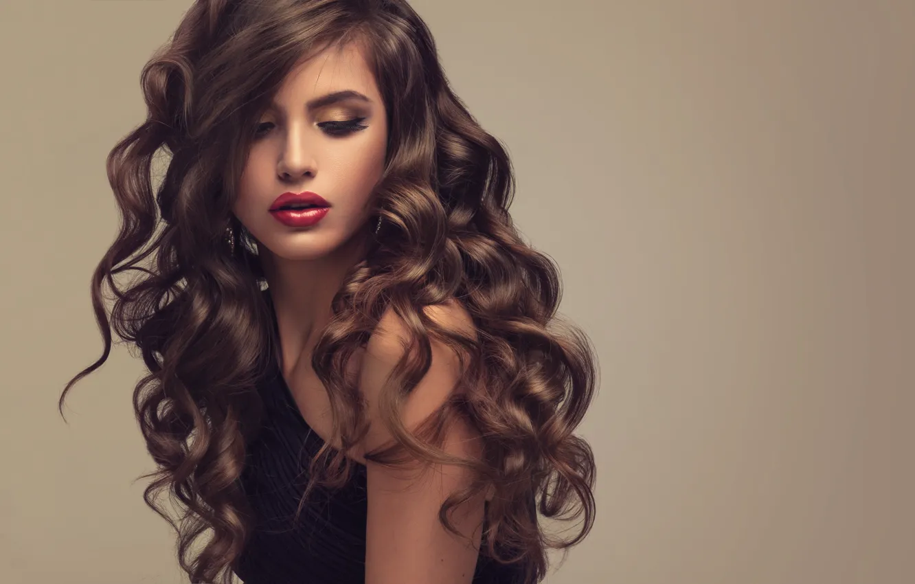 Photo wallpaper girl, face, eyelashes, model, hair, makeup, hairstyle, photoshoot