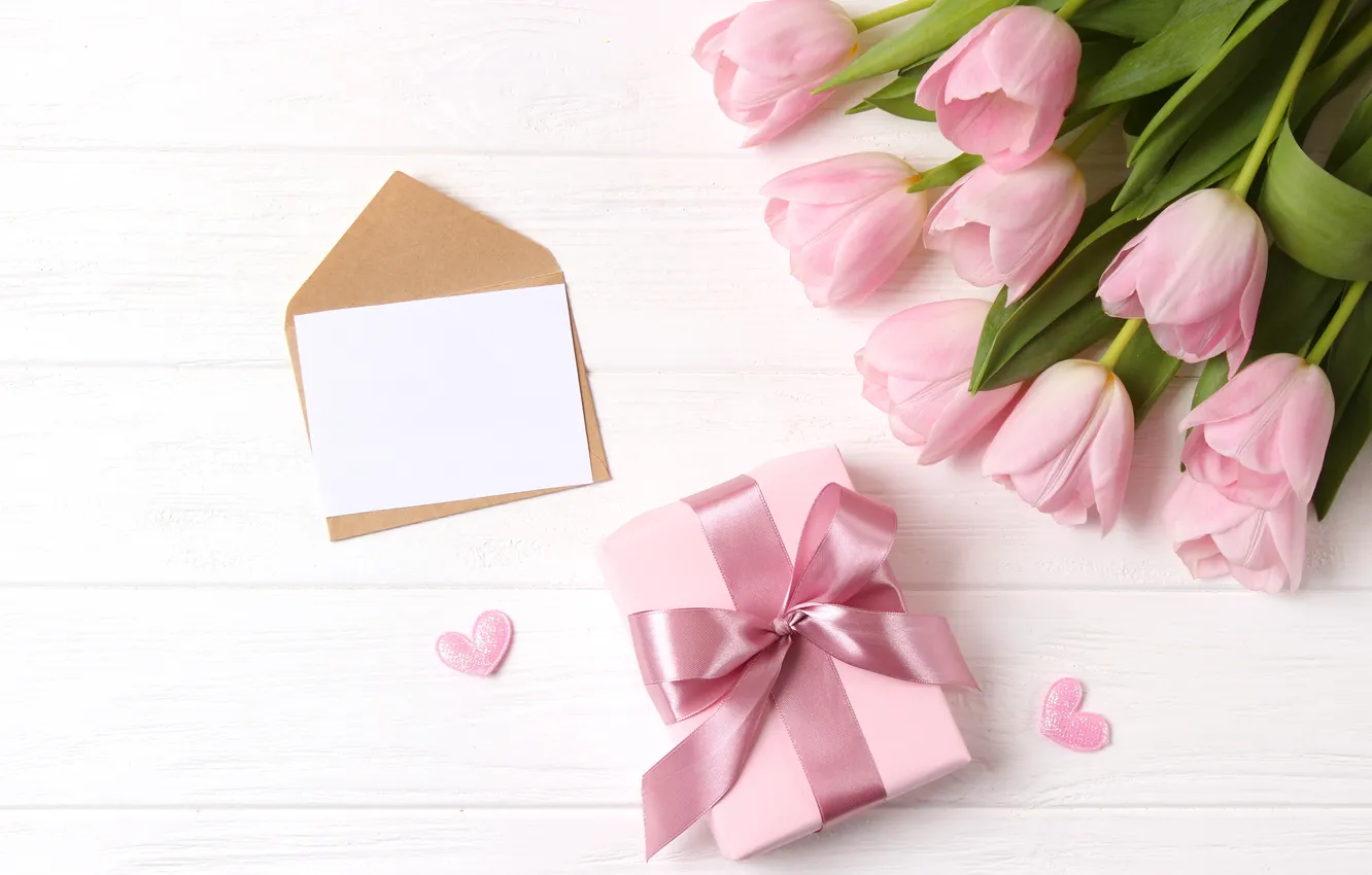 Photo wallpaper love, flowers, romance, bouquet, tulips, love, pink, flowers