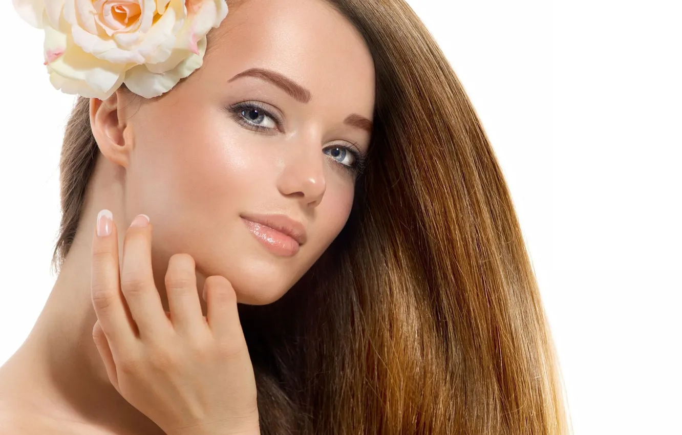 Photo wallpaper girl, model, makeup, beauty