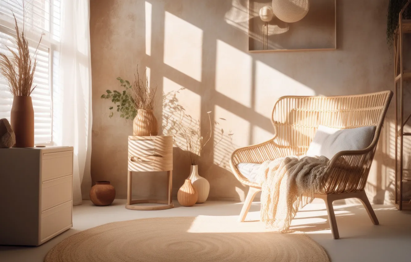 Photo wallpaper room, furniture, home, interior, the room