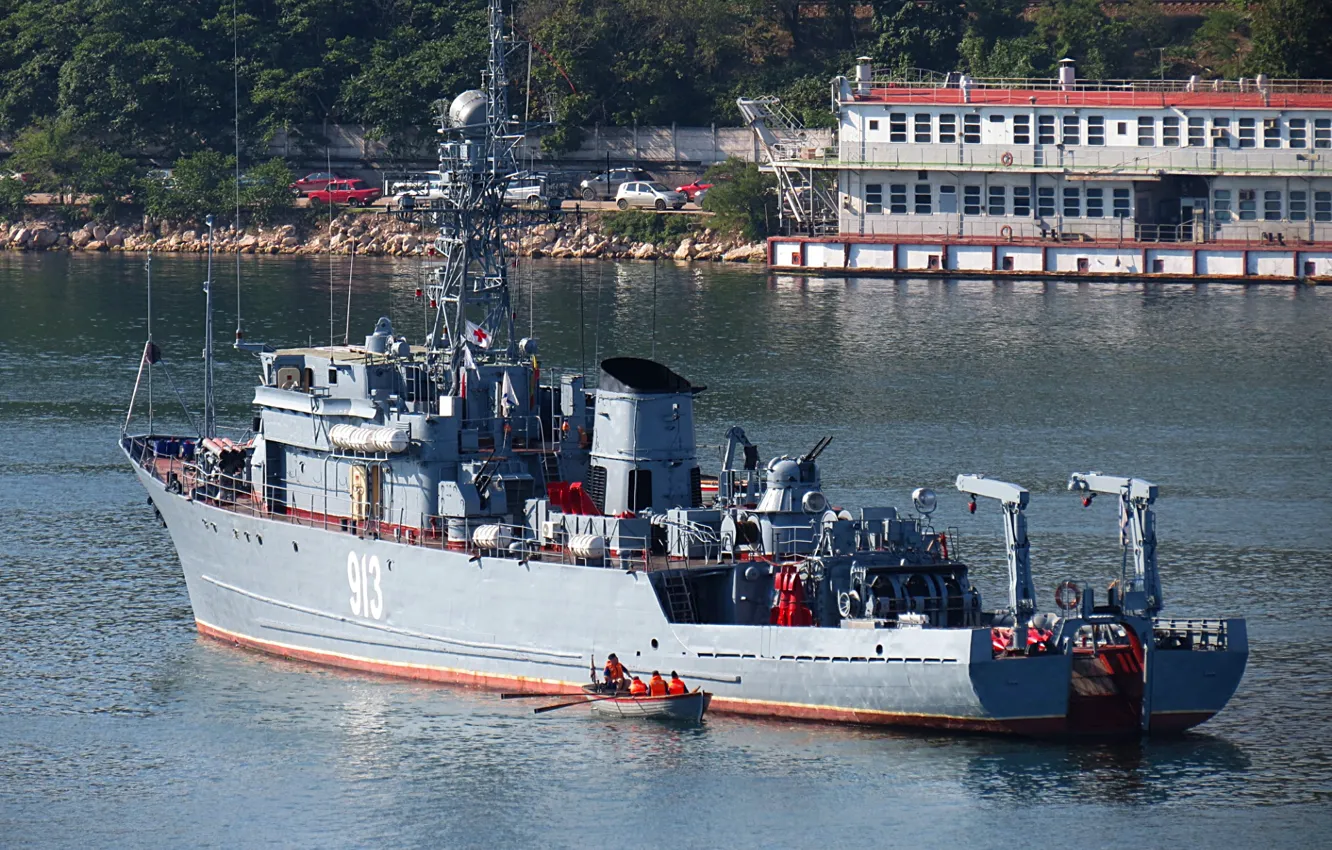 Photo wallpaper sea, service, minesweeper, Kovrovets