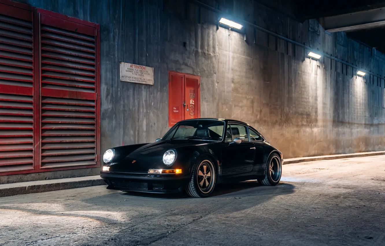 Photo wallpaper car, 911, Porsche, 964, headlights, Theon Design Porsche 911