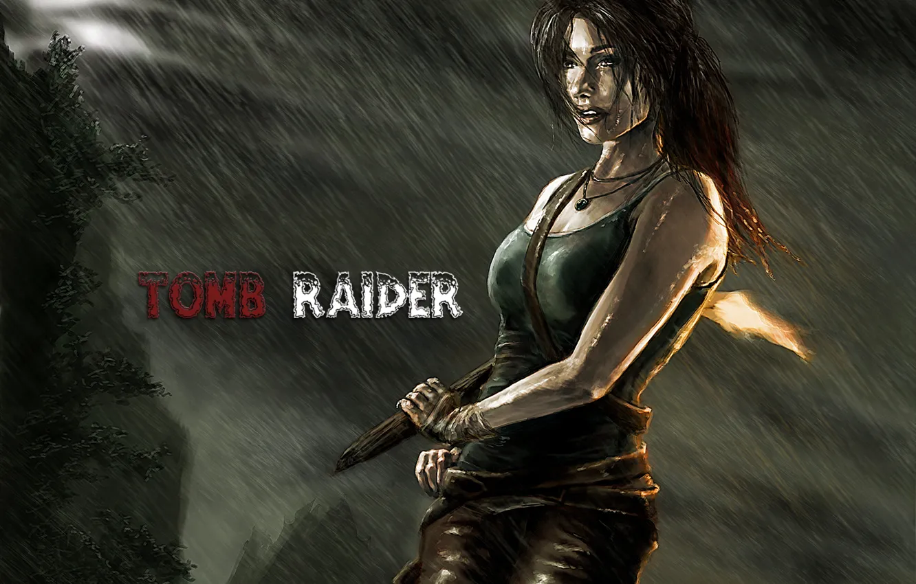 Photo wallpaper Tomb Raider, Lara Croft, art, Lara Croft, Tomb raider