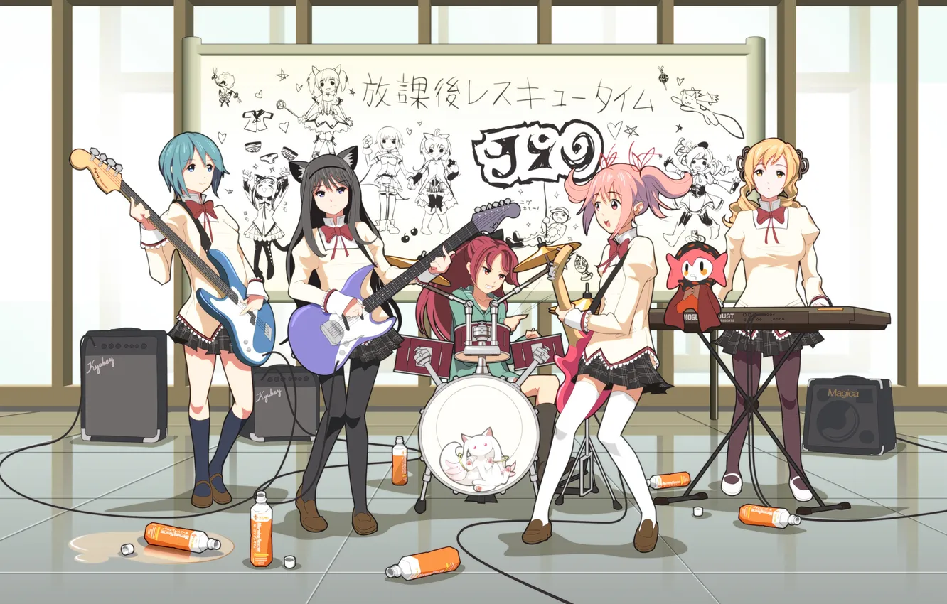 Photo wallpaper music, anime, k-on, ensemble