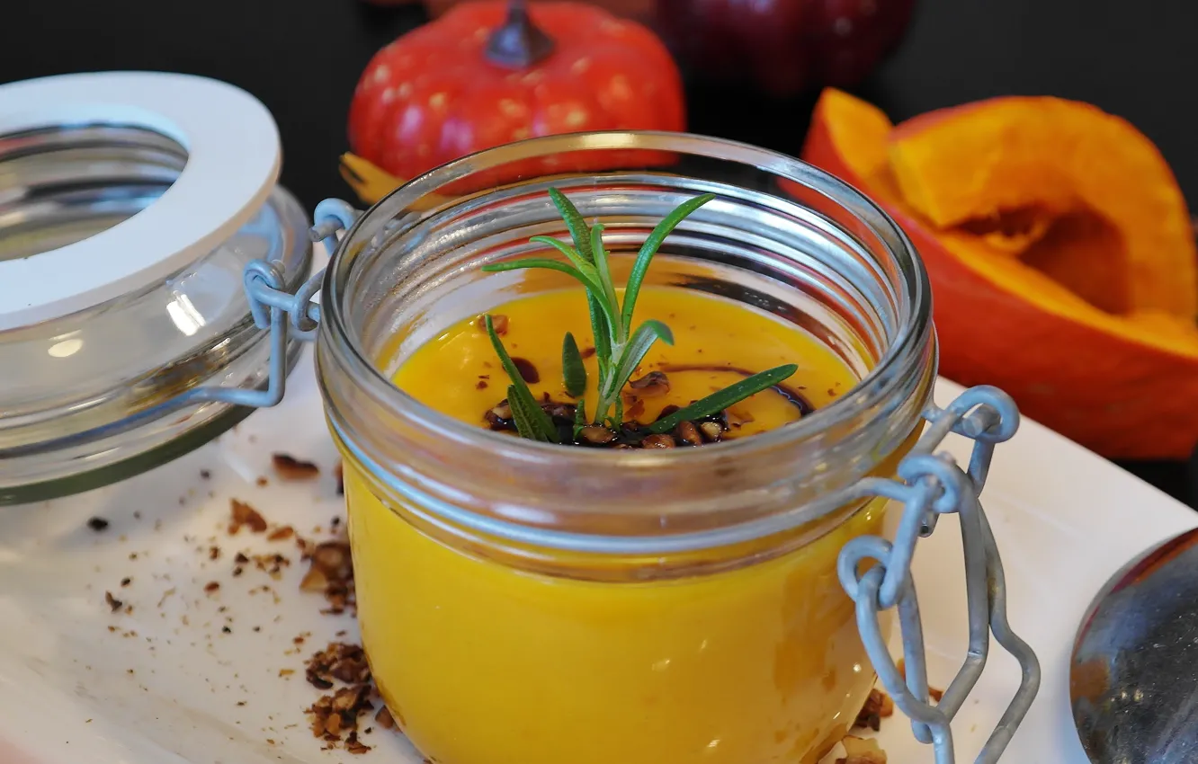 Photo wallpaper food, pumpkin, lunch, soup