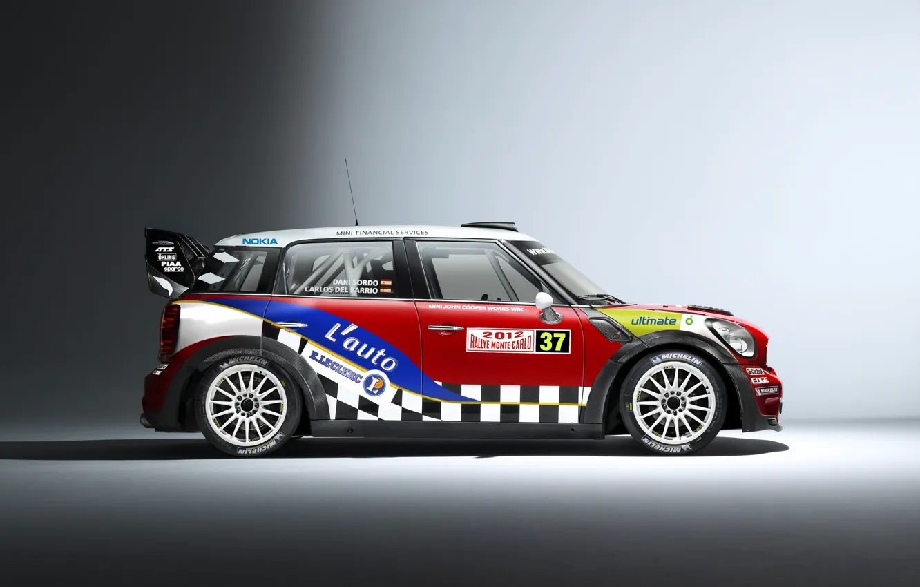 Photo wallpaper Mini, Cooper, Profile, WRC, Rally