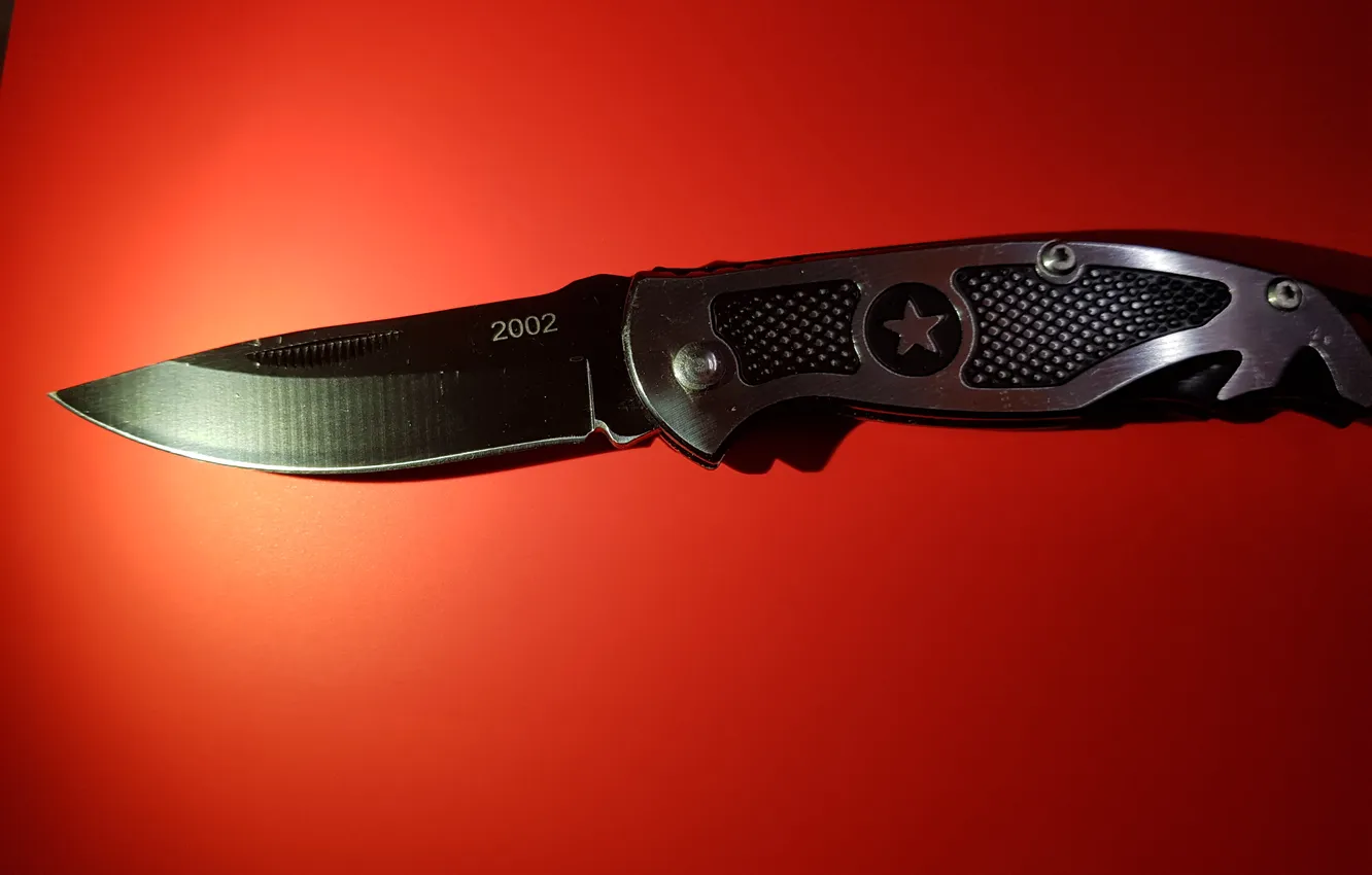 Photo wallpaper dark, wallpaper, red, black, knife, shine, Sharp