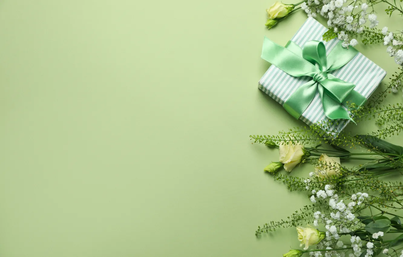 Photo wallpaper flowers, gift, March 8, flowers, spring, celebration, Happy, with love